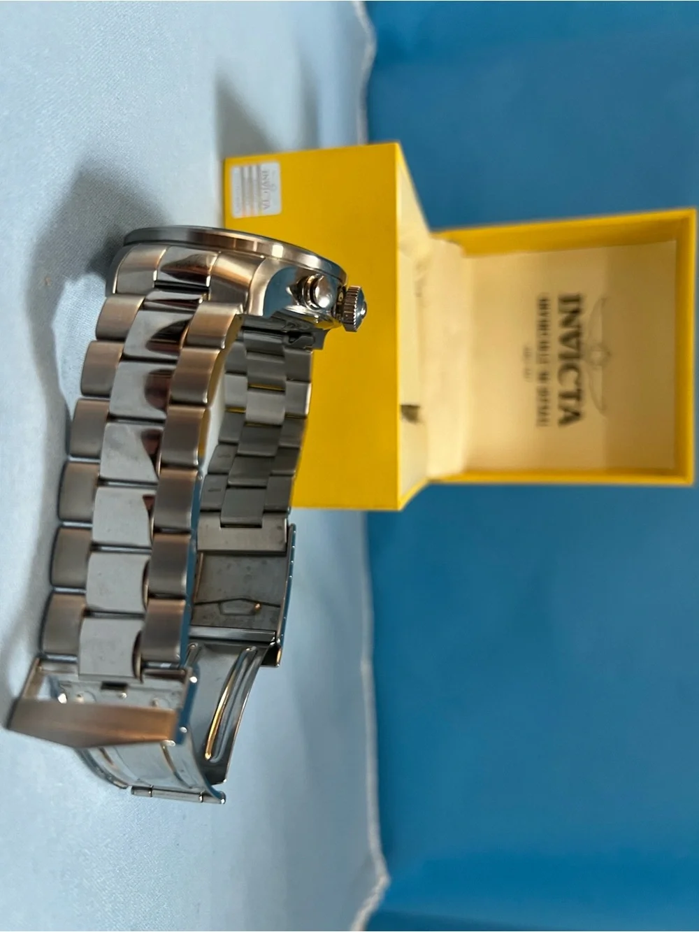 Invicta Men's Chronograph Watch in Black and Green & Gold Accents, model 35666.